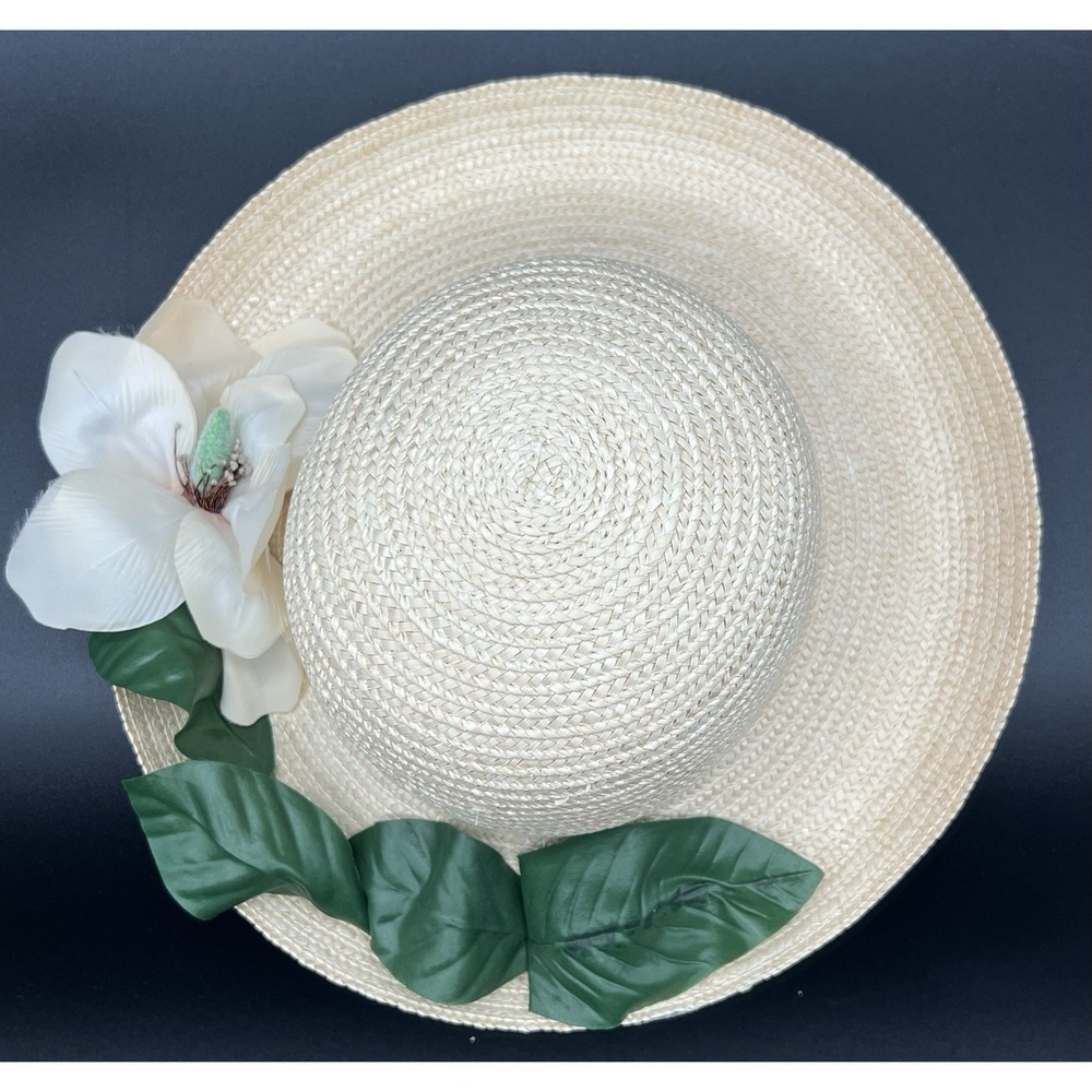Betmar Classic‎ Brim Straw Hat With Flower Made In Italy - Picture 5 of 10